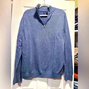 Croft & Barrow Blue Half-Zip Sweater, Size XL, Cozy Knit, Classic Winter Style